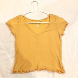 PacSun V-neck yellow top